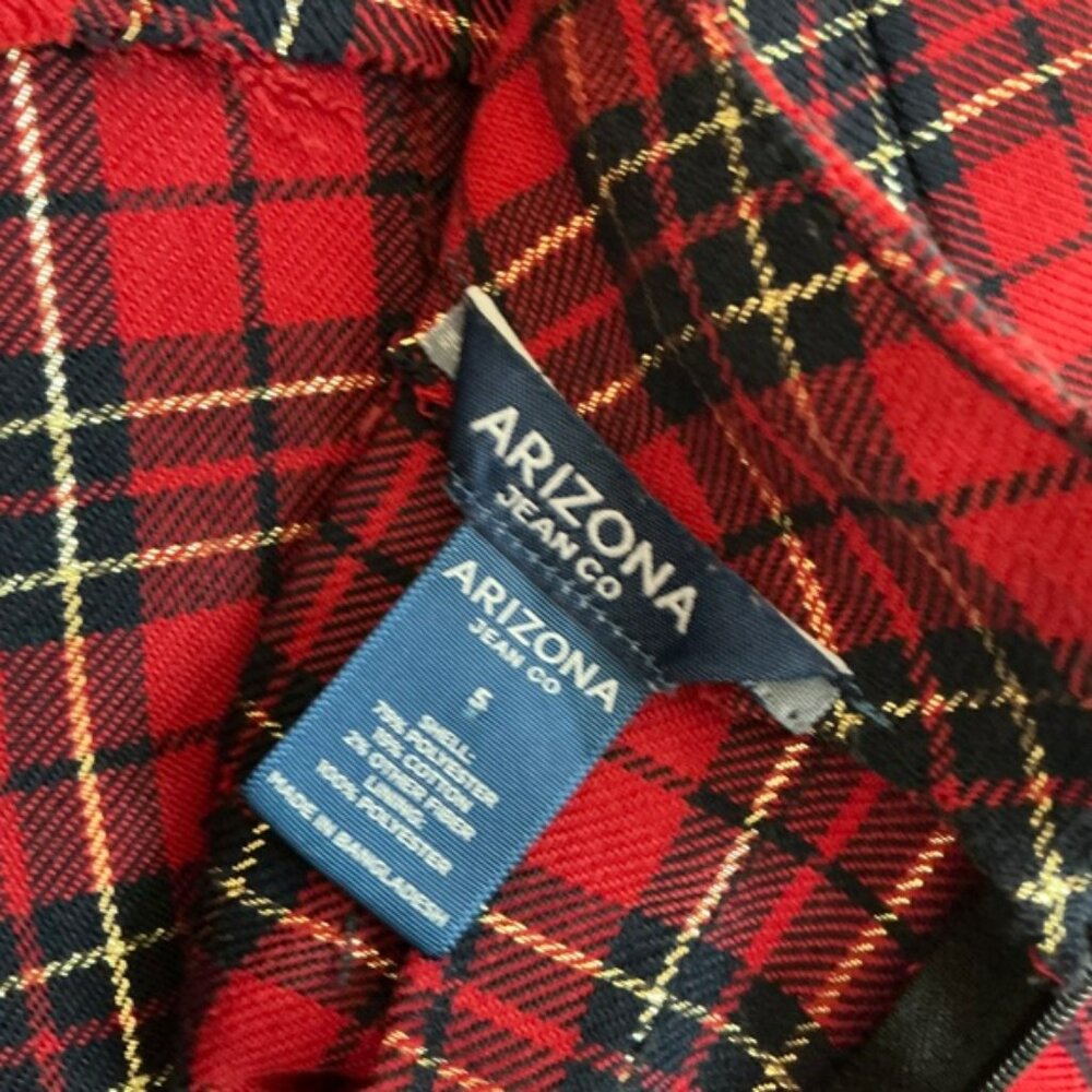 Schoolgirl plaid pleated skirt Arizona size small - Picture 3 of 3